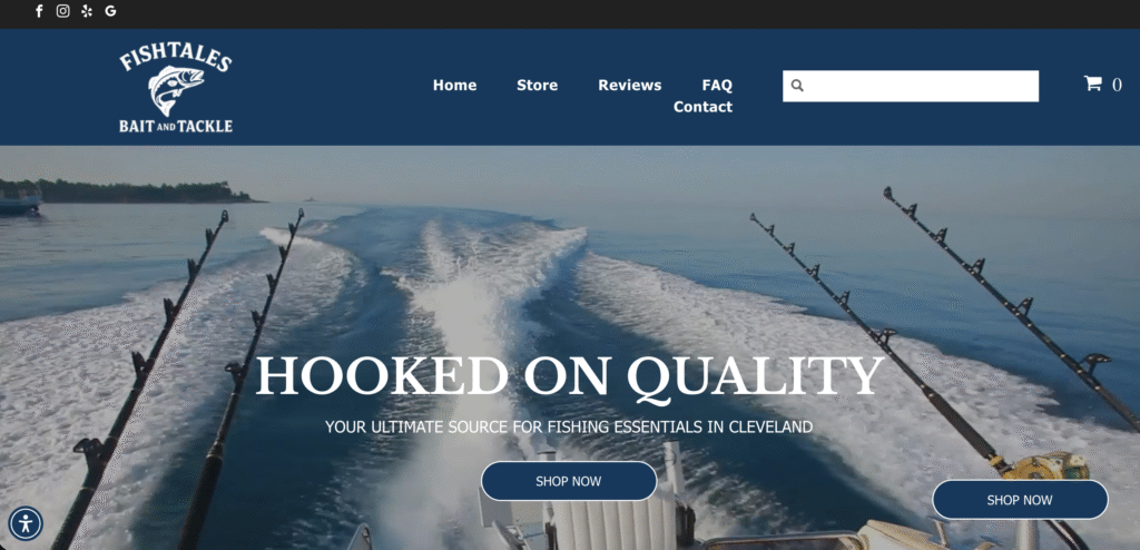 Fishtales website screenshot